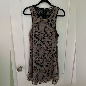 Paisley cutout mini dress